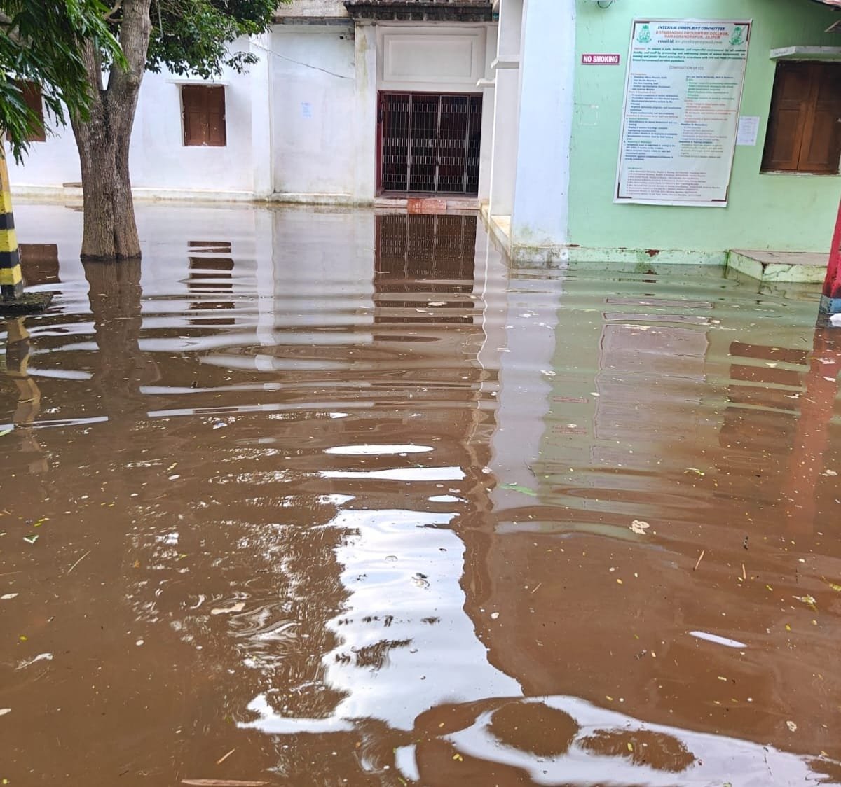 ଜି.ସି କଲେଜରେ ବନ୍ୟା ଜଳ